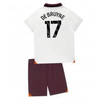 Manchester City Kevin De Bruyne #17 Auswärts Trikotsatz Kinder 2023-24 Kurzarm (+ Kurze Hosen)